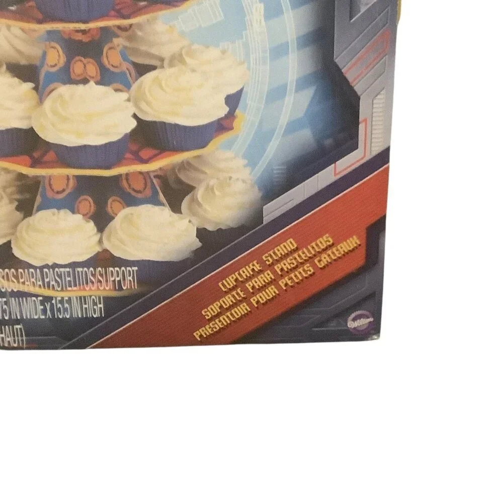 Marvel Spider-Man 3-Tier Cupcake Stand Holds 24 Cupcakes 11.75